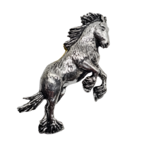 Shire Horse Zinn Pin Abzeichen Clydesdale Pferd Brosche Krawattennadel... - £6.63 GBP