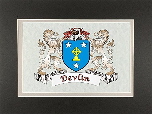 Devlin Irish Coat of Arms Print - Frameable 9&quot; x 12&quot; - $24.00