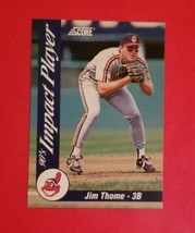 1992 Score Impact Player Jim Thome #36 Cleveland Indians FREE SHIPPING - £1.55 GBP