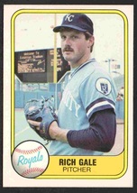 Kansas City Royals Rich Gale 1981 Fleer Baseball Card #40 nr mt - $0.50