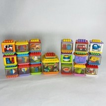 Lot of 20 Sensory Fisher Price Peek A Boo Connecting Stack Blocks Letter... - $29.99