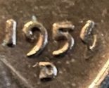 1959D Lincoln penny mint damage nine - $500.00