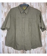 Vintage Duck Head 5XL Cotton Twill Button Up Shirt Green Yellow Striped ... - $623.16 MXN