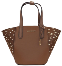 Michael Kors Portia Small Tote Brown Leather and Calf Hair 35F1GPAT1H $428 FS - £92.39 GBP