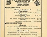 Massimo Da Milano Italian Breakfast Menu Dallas Texas Massimo Albini  - £14.19 GBP