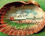 Vtg Cartolina Un &amp; S 309 Goffrato Scallop Cover Border Souvenir Uss New - $45.04