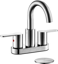 High Arc Modern Two Handle Bathroom Vanity Lavatory Faucet With Brass 36... - $46.56