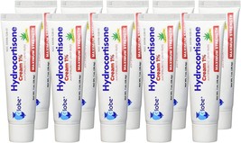 Globe (10 Pack) Hydrocortisone Maximum Strength Cream 1% with Aloe, USP 1oz - £19.47 GBP