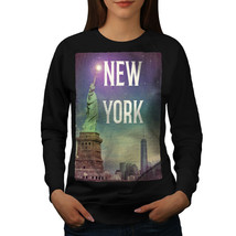 Wellcoda NY Freedom Statue Womens Sweatshirt, America Casual Pullover Jumper - £23.11 GBP+