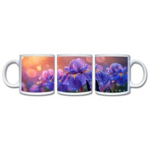 Flower Purple Iris Mug - $17.90
