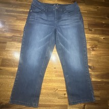 Seven7 Jeans Women’s 8 Regular Blue Denim Skinny Cropped Dark Wash Seven 7 Capri - £10.97 GBP