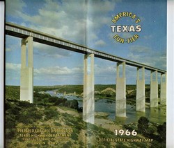  TEXAS Official Highway Travel Map 1966 Governor John Connelly - £10.86 GBP