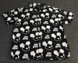 NEFF DISNEY Mickey Mouse OH BOY Men&#39;s Button Short Sleeve Black Shirt Si... - $14.79