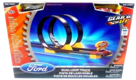 Dual Loop Gear’d Up FORD Die-Cast Cars Over 10 Feet of Track - Toy Gift ... - $23.74