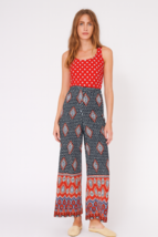 TG 70s Knit Polyester Diaper Pants Red Blue Diamond Paisley Print 26–36W - $49.45