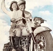 Harley Davidson World Champion Advertisement 1948 Motorcycle Ephemera LG... - $49.99