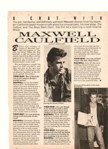 Maxwell Caulfield teen magazine pinup clipping chat time - £1.19 GBP