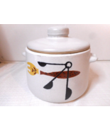 Vintage West Bend Bean Pot Spoons Pottery Stoneware Stockpot Lid 2 Quart... - £15.94 GBP