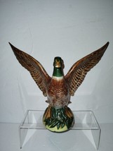 Vintage 1970&#39;s Ceramic Hand Painted Mallard Drake Taking To Flight Felt Bottom - £22.29 GBP