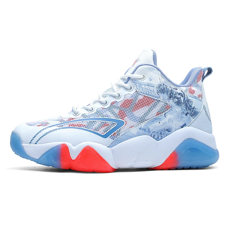 New high-top basketball shoes wear-resistant non-slip basketball  high- contrast - £214.83 GBP