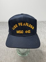 Vintage US Navy Hat Cap USS Fearless MSO 442 Ship Veteran Vet Mens Snap ... - $24.74