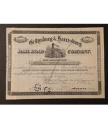 Gettysburg And Harrisburg Railroad Co 1884 Stock - $257.99 MXN