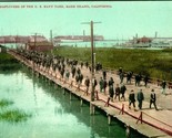 Carte Postale Vintage Employees De États-unis Marine Coudée Mare Île ,Ca... - $10.20