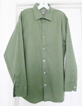 BANANA REPUBLIC Stretch Cotton Blend Shirt L/S Olive Green Men&#39;s 17-17.5 XL - £14.86 GBP