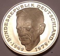 Gem Cameo Proof Germany 1982-D 2 Marks~Dr Kurt Schumacher~78k Minted~Free Ship - £11.92 GBP