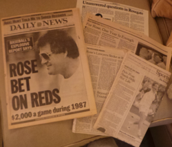 New York Daily News Pete Rose Bet on Reds Explosive Report &amp; extras June... - $18.00