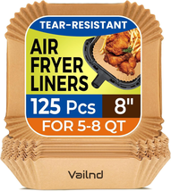 Air Fryer Paper Liners, 125Pcs Parchment Paper,  (8IN) - $14.77