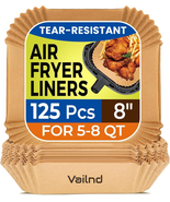 Air Fryer Paper Liners, 125Pcs Parchment Paper,  (8IN) - $14.77