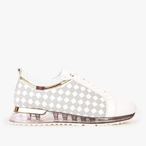 Vinci The Cenova White & Gold Leather Men Sneaker image 12