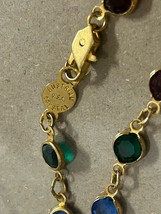36 Inch Rainbow and GoldTone Crystal Necklace “AUSTRIA USA CRYSTAL” - £48.01 GBP