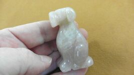 Y-DOG-AI-714 Pink Quartz FOX WIRE AIREDALE Terrier dog GEMSTONE figurine... - $24.99