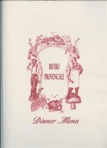 Bistro Provencale Dinner Menu West Taylor Chicago Illinois Taylor Street Bistro - £37.98 GBP