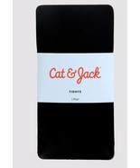 2 Pair Cat &amp; Jack Youth Girls&#39; 4-6x Slightly Sheer Black Footed Tights New - $10.92 CAD