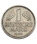 Pièce De 1 Mark Allemande 1955-G En État XF KM #110 - €312,24 EUR