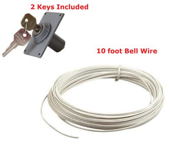 Garage Door Opener External Key Switch with 10ft Bell Wire and 2 Keys - £14.03 GBP