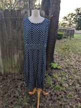 Perceptions Size 2X Polyester Lined Polka Dot Dress - $27.52