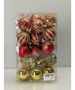 24 PCS. Christmas Glitter Balls Ornaments Xmas Tree Hanging Balls Decor ... - $18.70 CAD