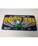 Vintage 1990s Notre Dame &quot;Fightin Irish&quot; Plastic License Plate Tag Express - $12.03