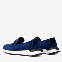 The Milan Navy Blue Leather Women Sneaker image 7