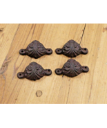 5 CAST IRON BROWN CUP PULLS DRAWER CABINET BIN HANDLES RUSTIC DRESSER BI... - $223.01 MXN