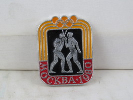  1980 Summer Olympic Games Pin - Moscow Fencing Event- Stamped Pin - $15.00