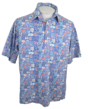 Kai Nani vintage 80s Men Hawaiian pullover shirt 24.5 L aloha tropical vaporwave - £31.28 GBP