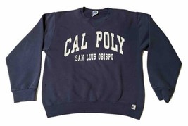 Y2K Cal Poly San Luis Obispo Russell Navy Sweatshirt Crewneck 2000s Sz S... - $23.19