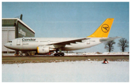 Condor Airbus Industrie A 310 203 at Munich 1985 Airplane Postcard - £6.29 GBP