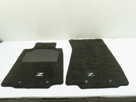 15 Nissan 370Z Convertible #1257 Floor Mat Pair, Carpet Left &amp; Right Black - $98.99