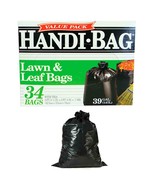 34 Pack Heavy Duty Bags Black Drum Liner Trash Outdoor Yard Leaf Bag 39 ... - £26.93 GBP